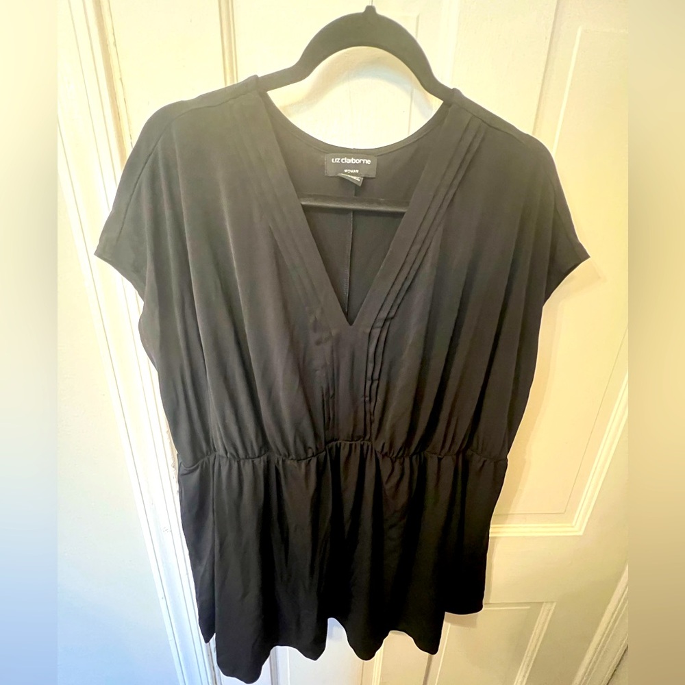 Liz Claiborne empire waist stretchy blouse - size 1x